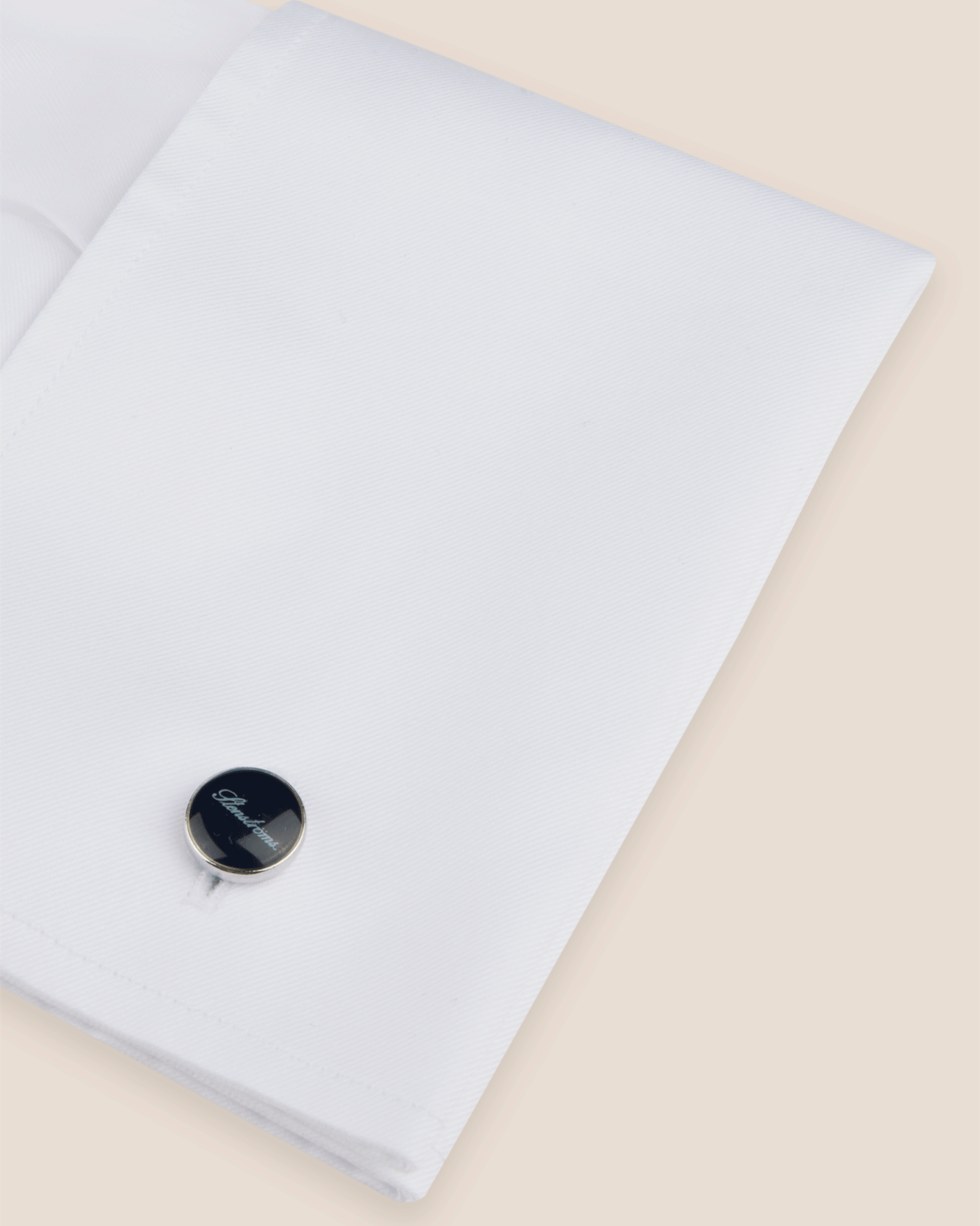 Bomull Twill Skjorte Regular Dobbel Mansjett - Hvit