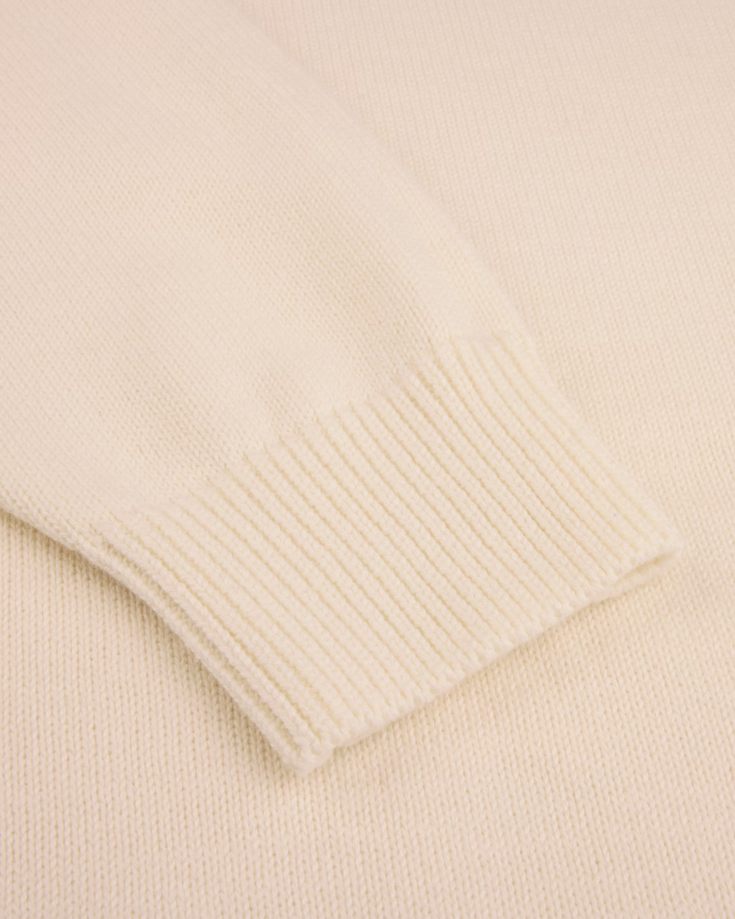 Rundhals genser Bomull - Off white