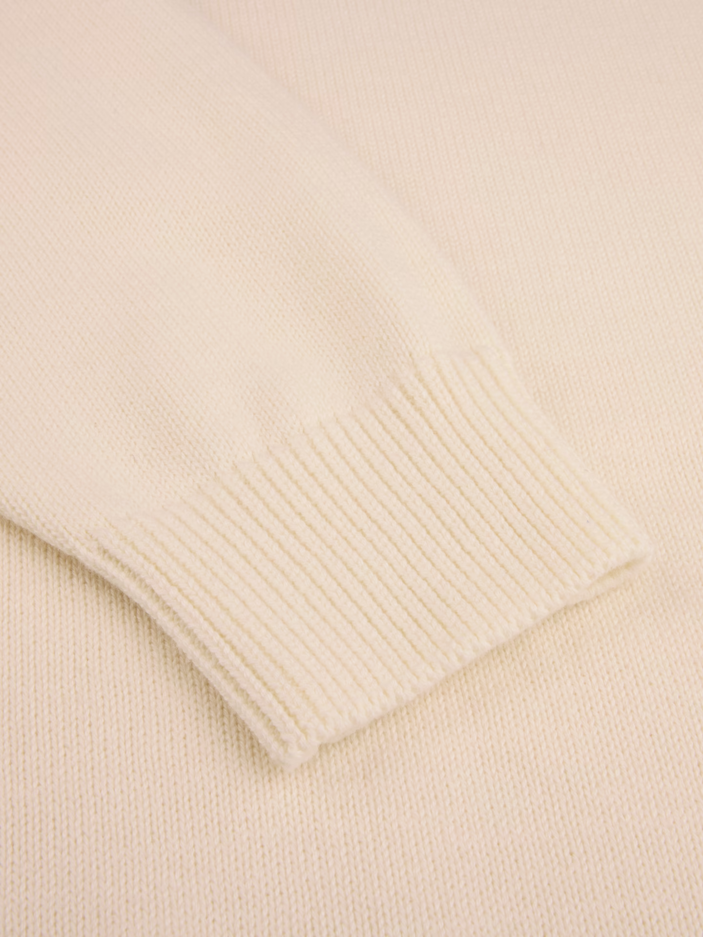 Rundhals genser Bomull - Off white