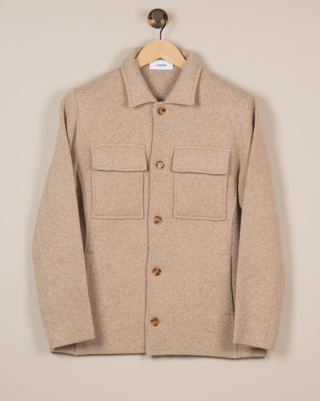 Knit overshirt - Beige