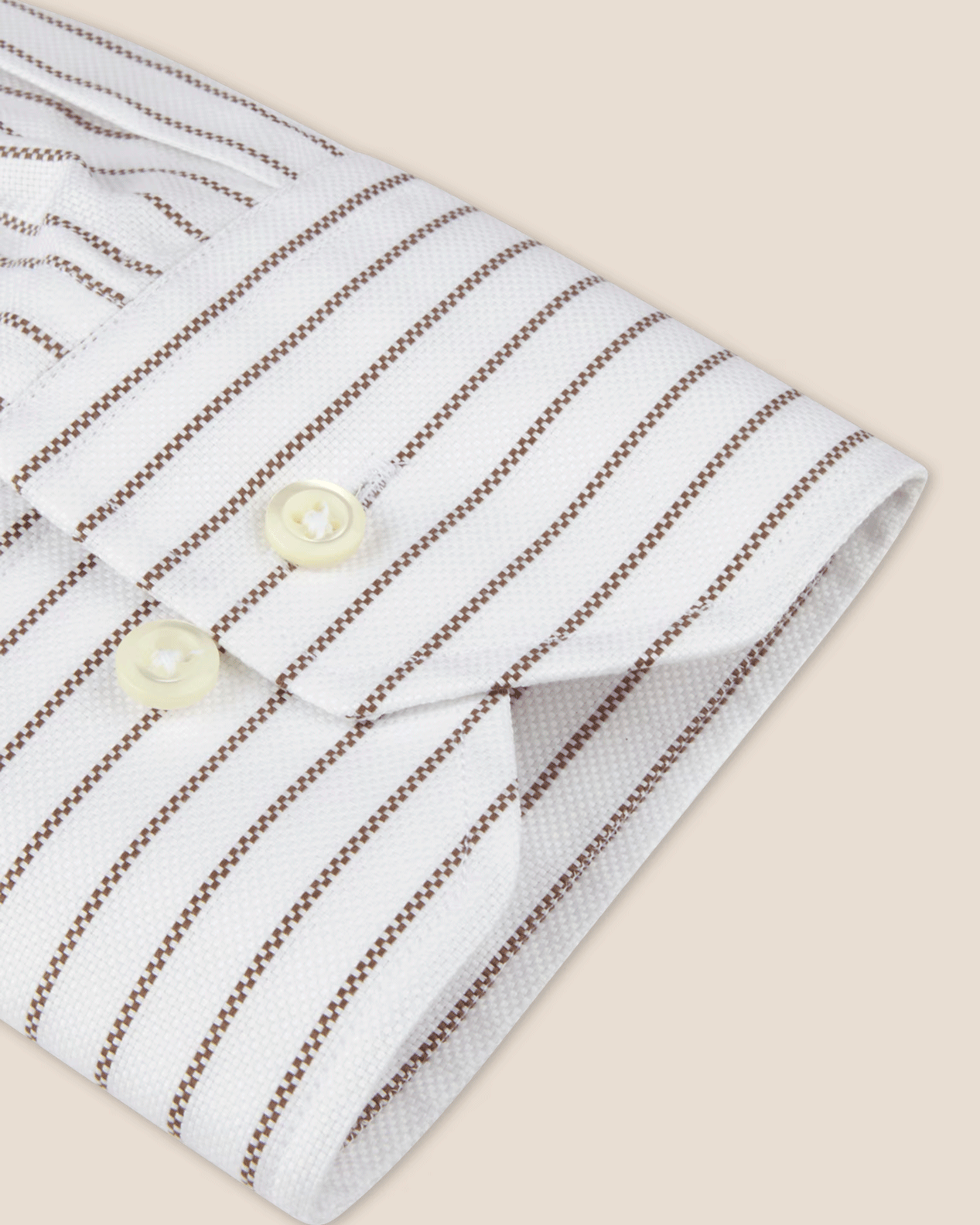 Oxfordskjorte Slimline Stripet - Hvit