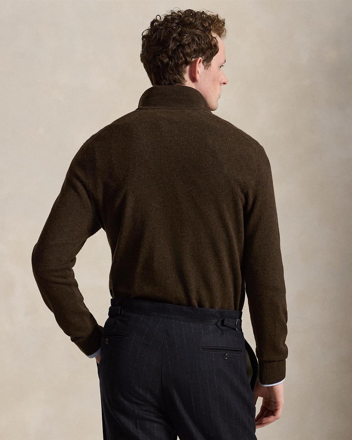 Merino Half Zip - Brun
