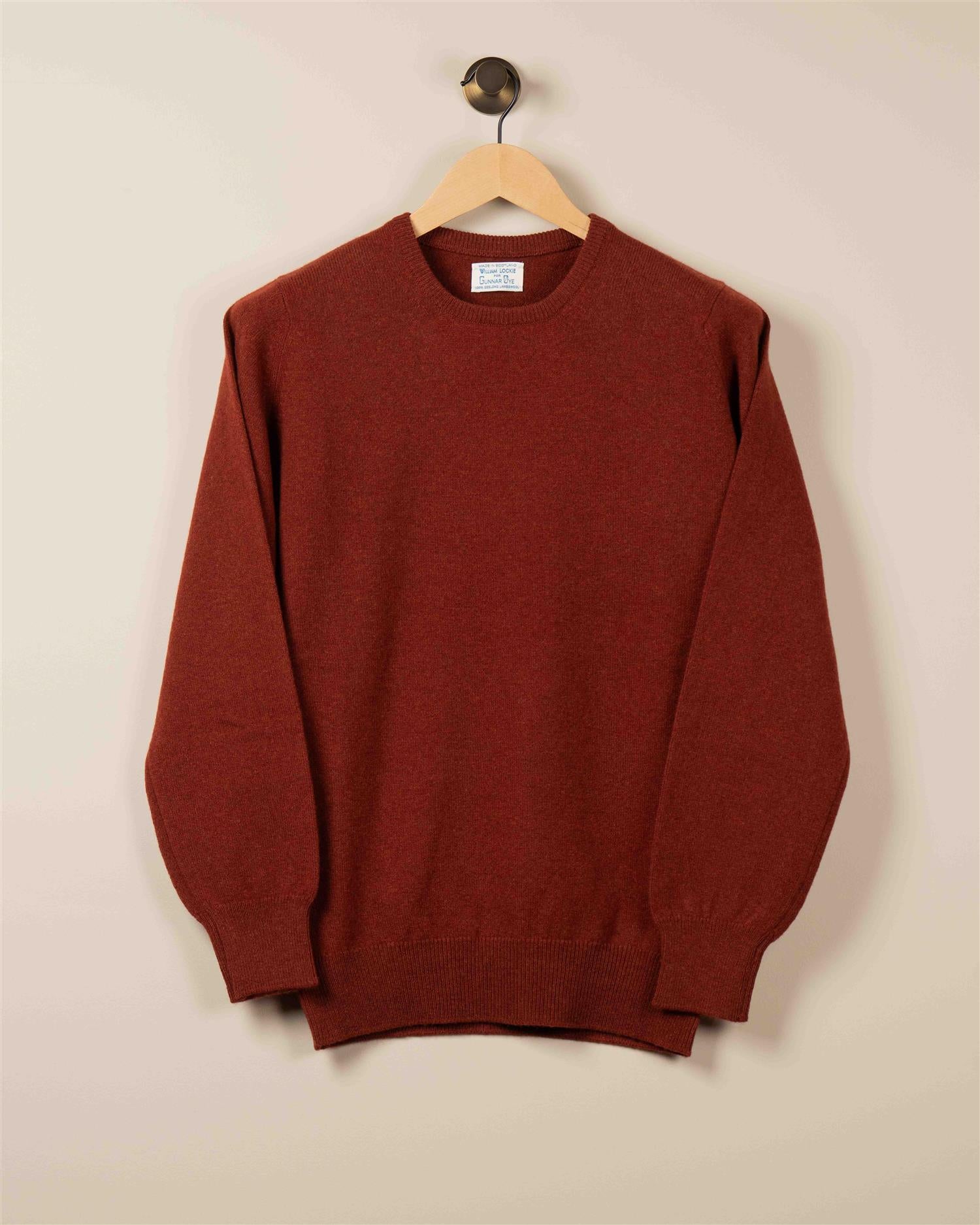 Rundhals Genser - Rustrød