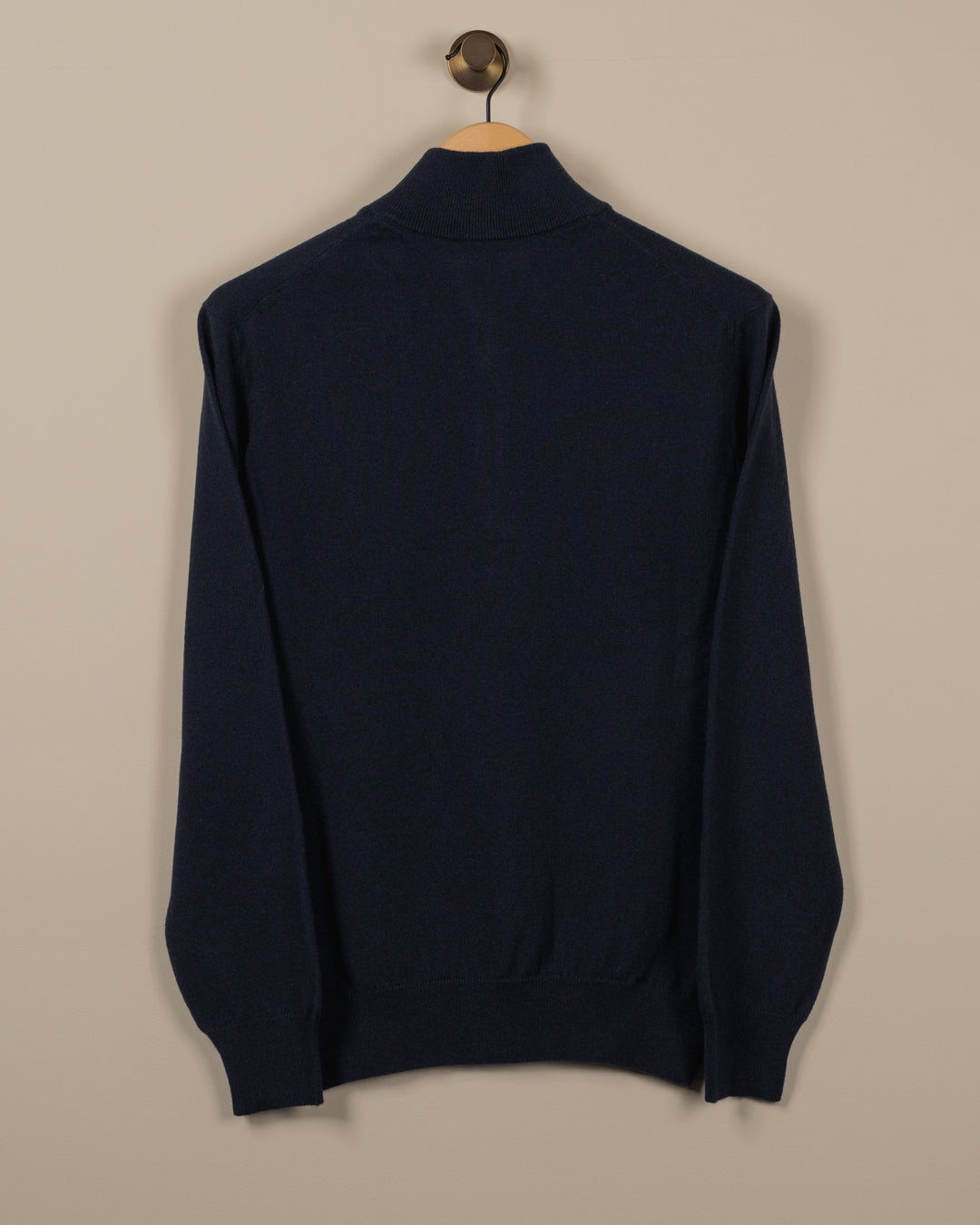Cashmere Half-Zip genser - Navy