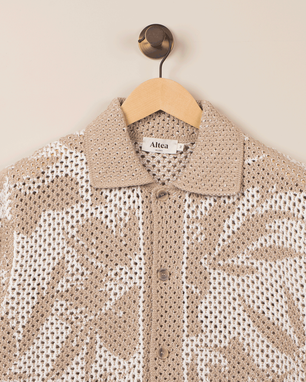 Kortermet t-skjorte - Krem