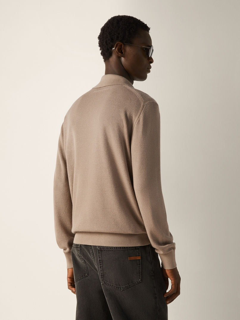 Polo Genser Kashmir/Silke - Beige