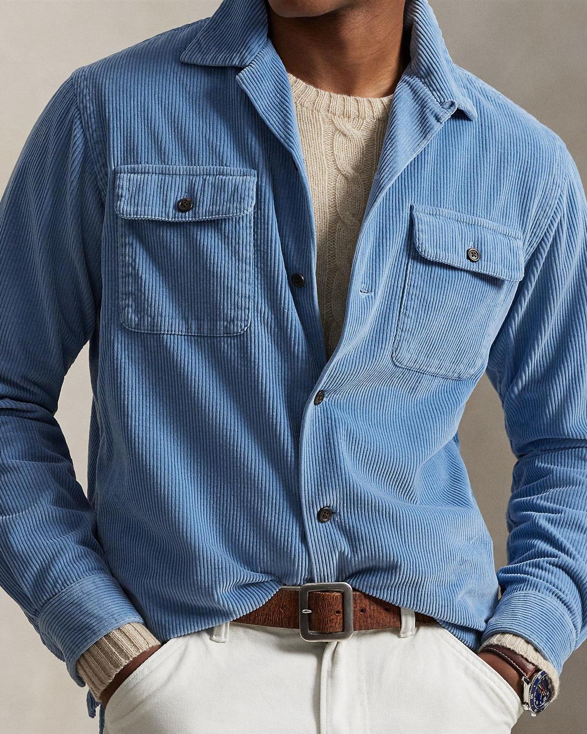 Cord Skjorte - Mellomblå