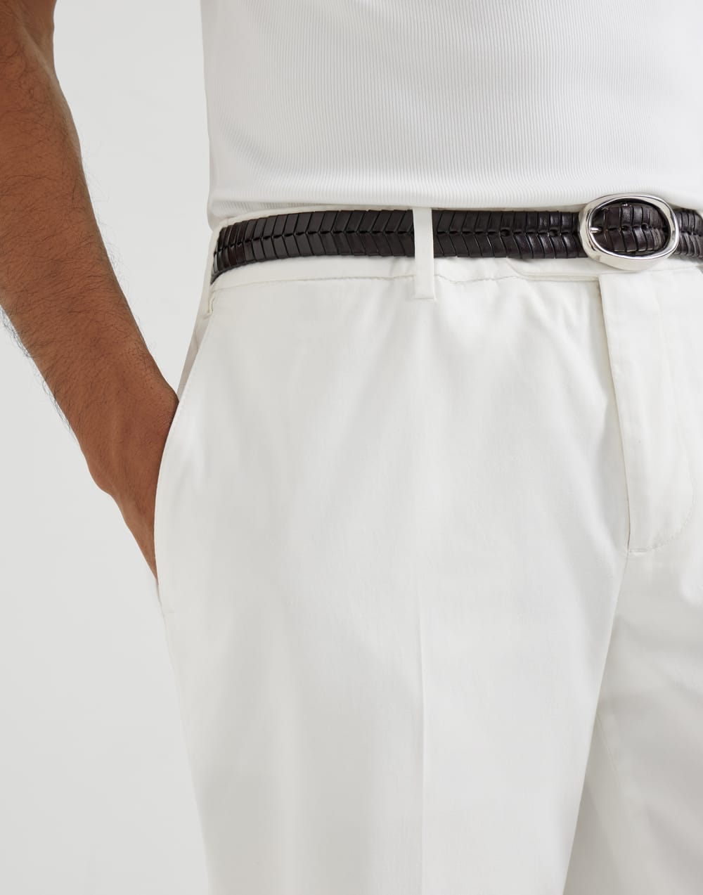 Garment-Dyed Pima-bomullsgabardin Chinos
