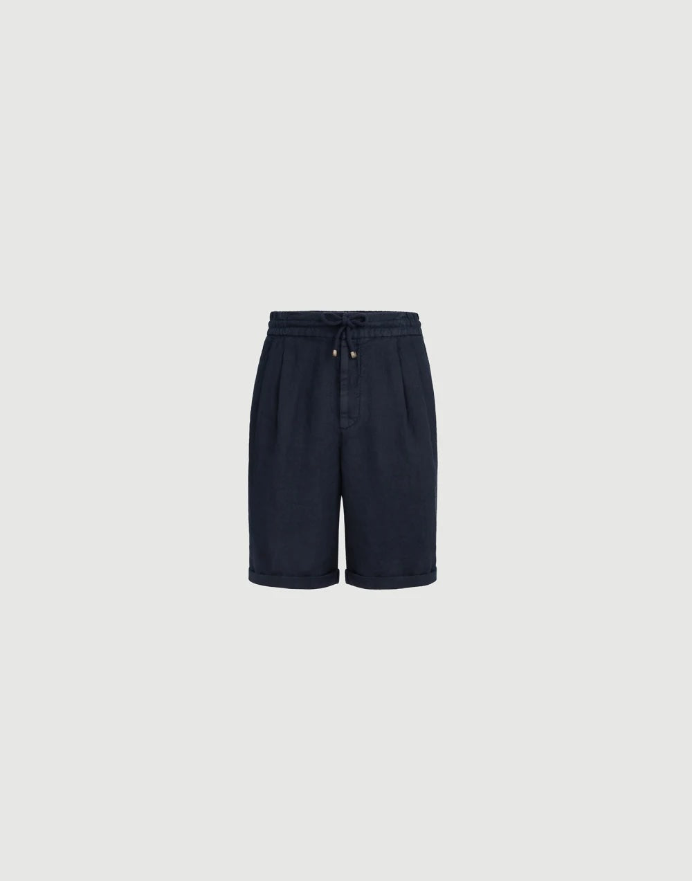 Bermuda-shorts i lin-gabardin