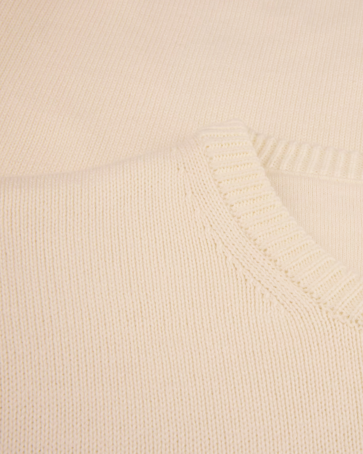 Rundhals genser Bomull - Off white