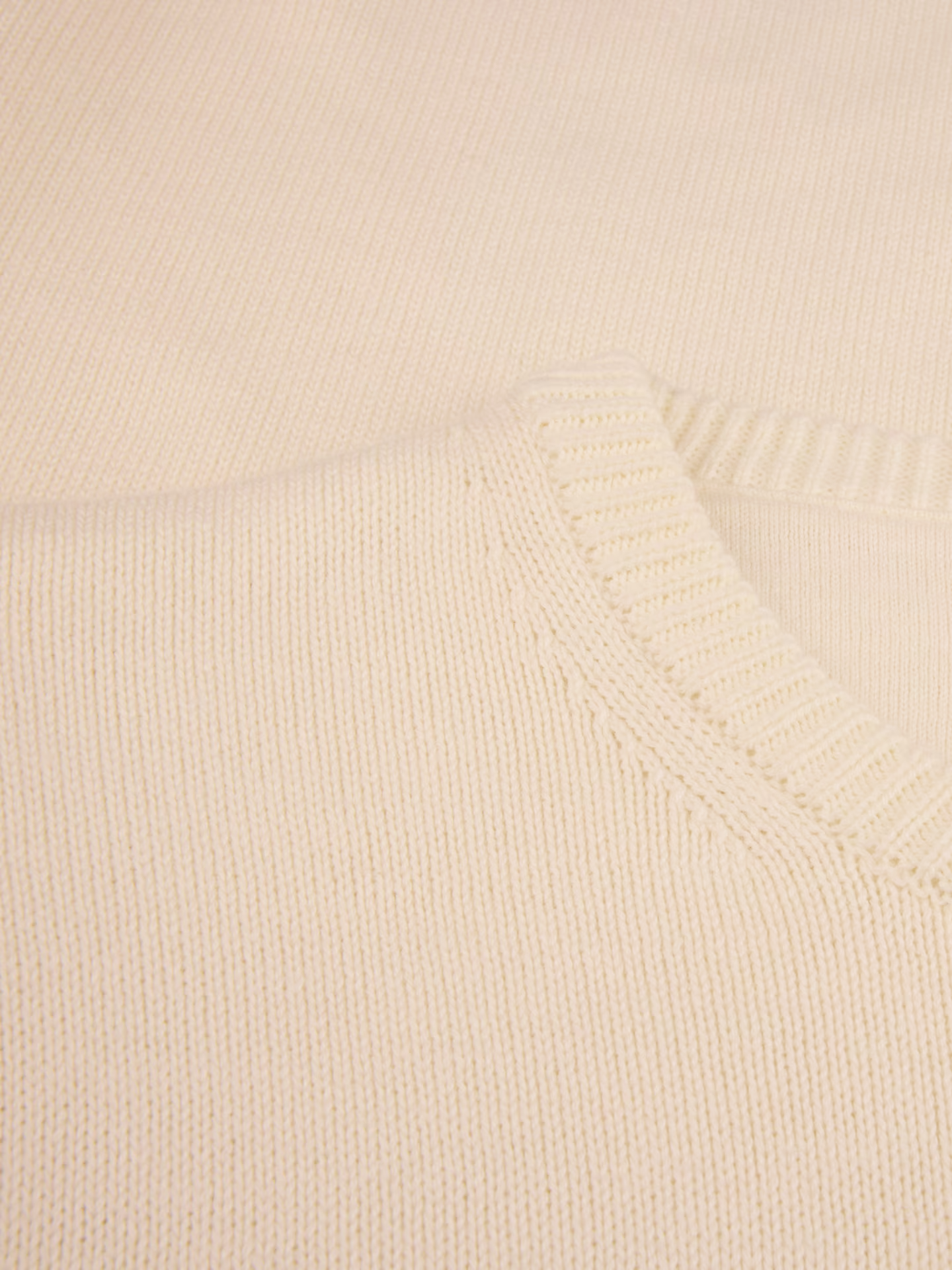 Rundhals genser Bomull - Off white