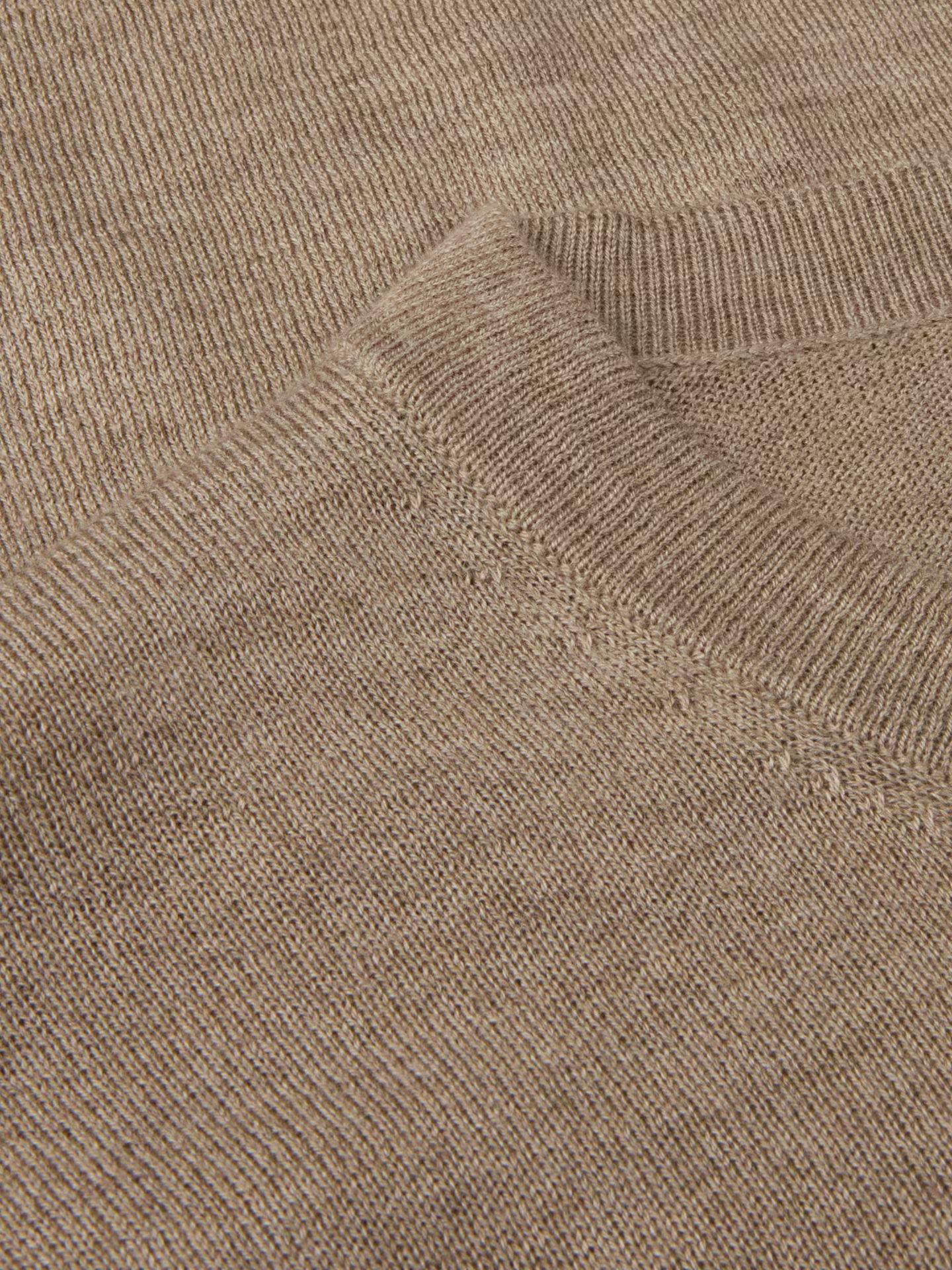 Cashmere/Silke T-Skjorte - Beige