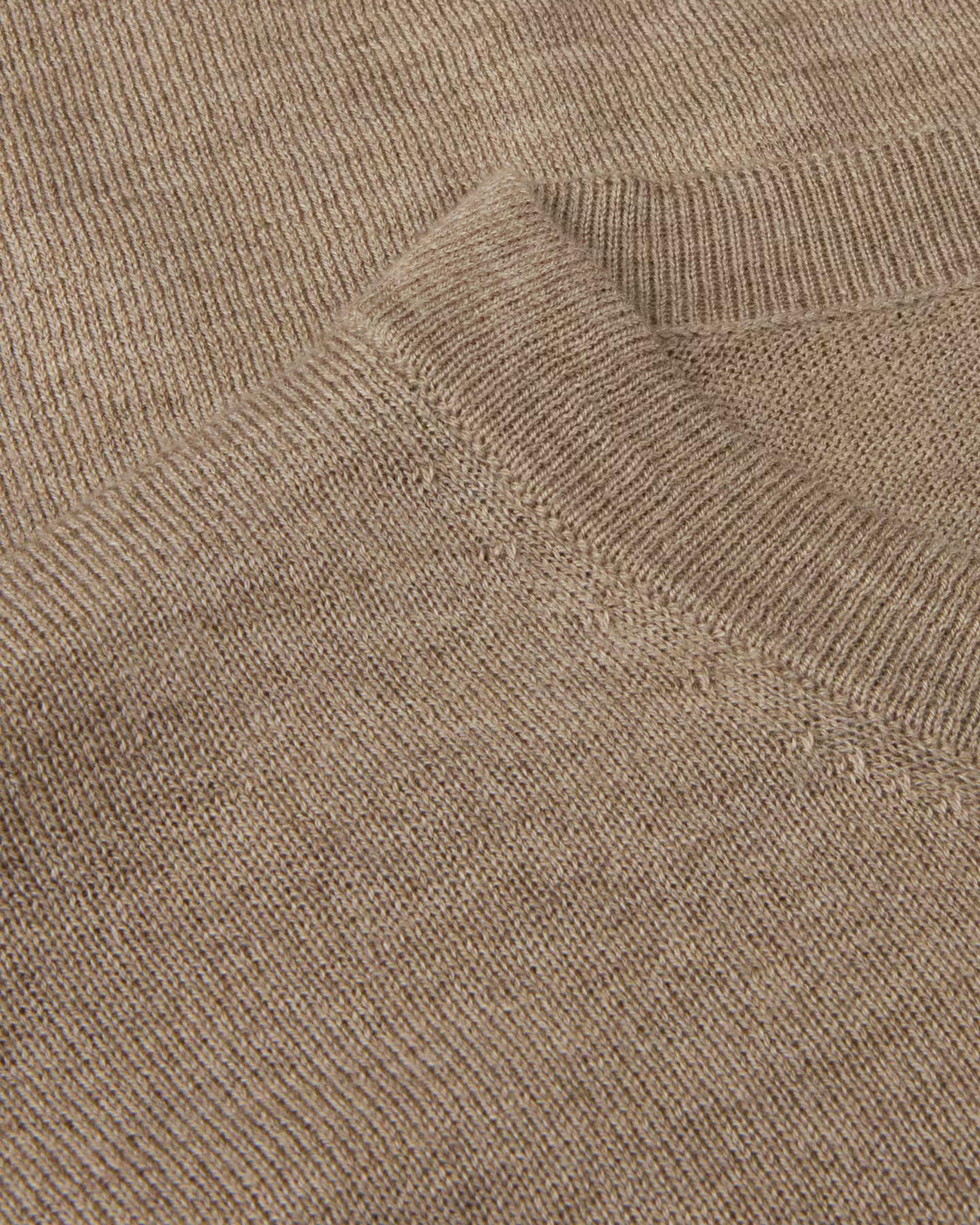 Cashmere/Silke T-Skjorte - Beige