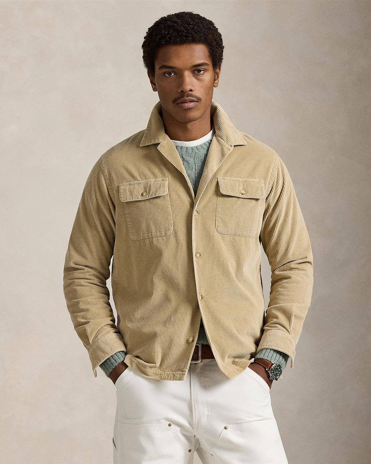 Cord Skjorte - Beige