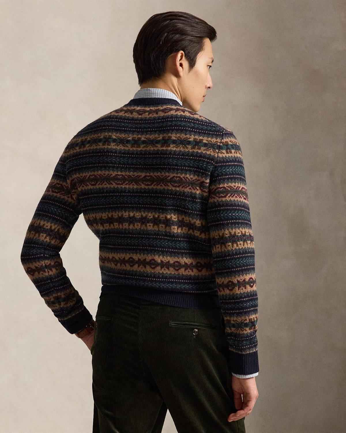 Crewneck med Fair Isle mønster -