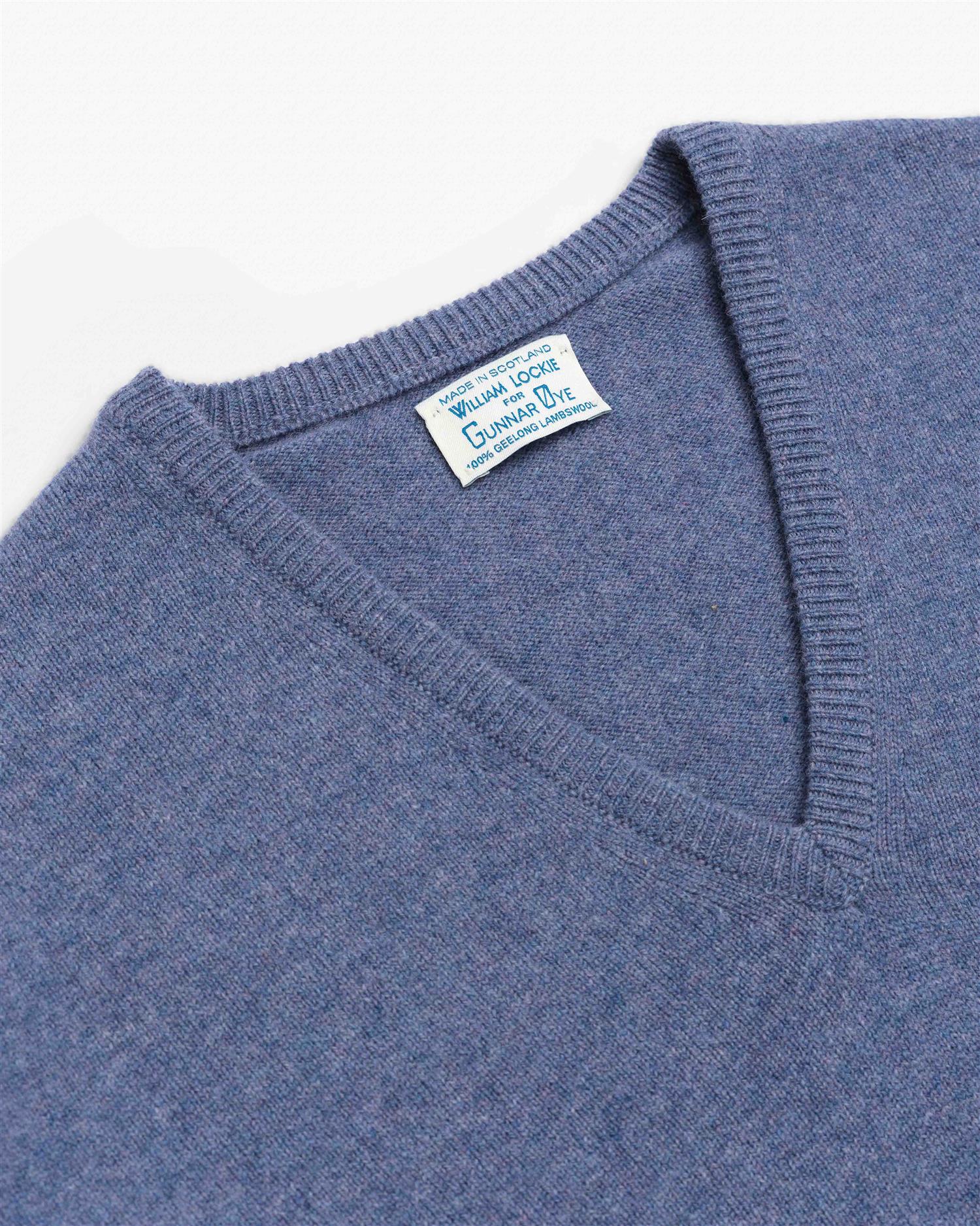 V-hals Genser - Lyseblå