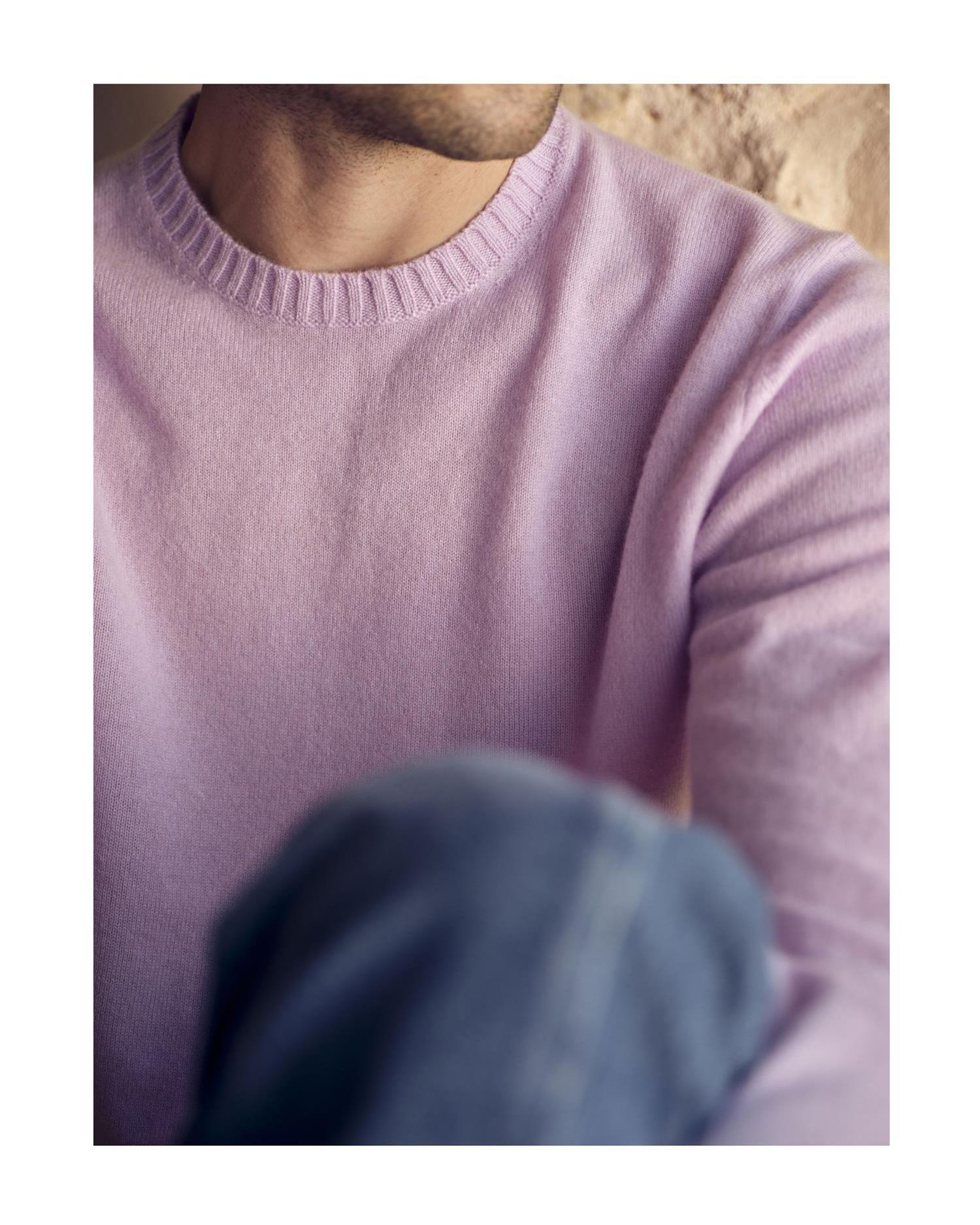 Rundhals Genser Bomull - Rosa