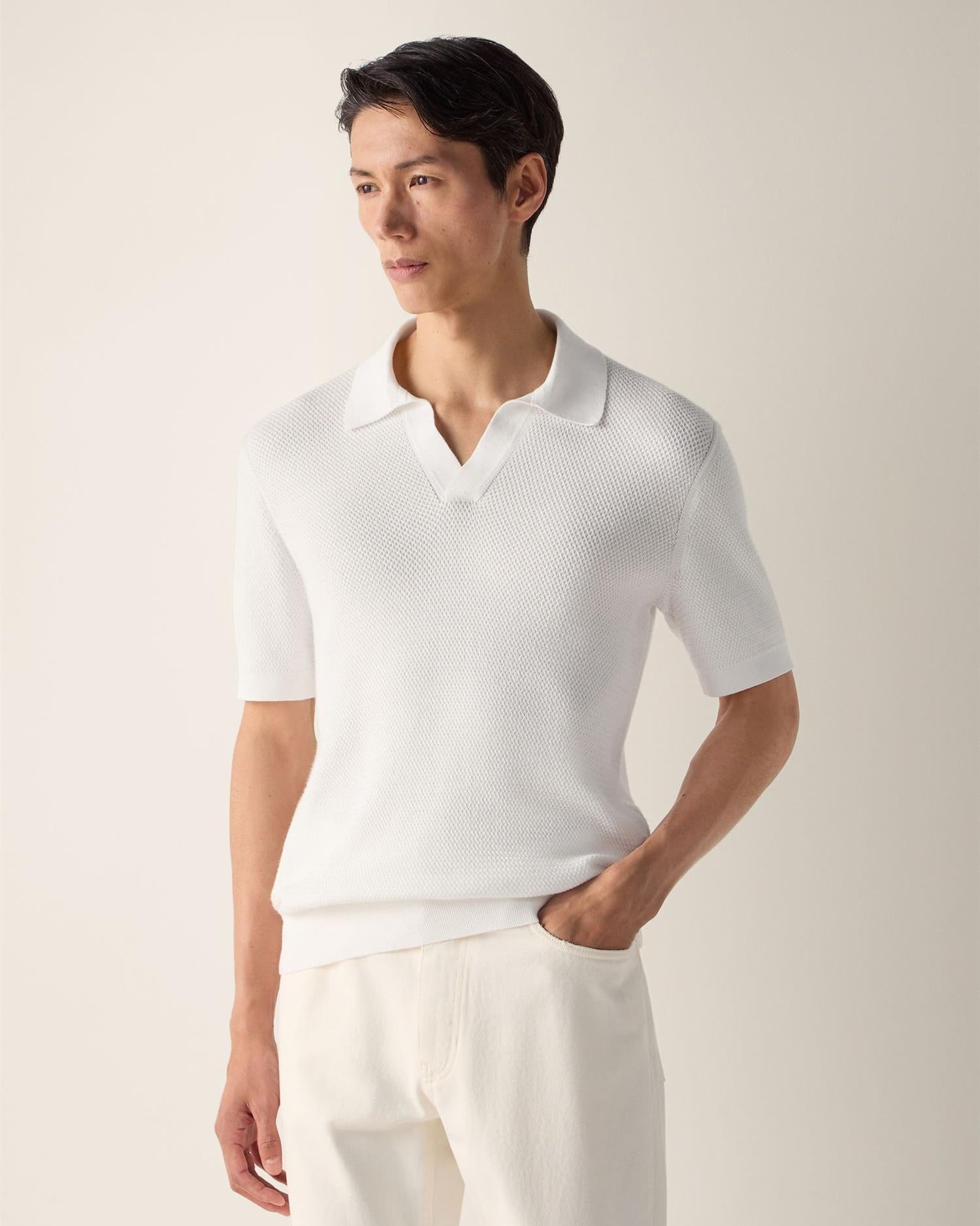 Premium Bomull Polo - Hvit