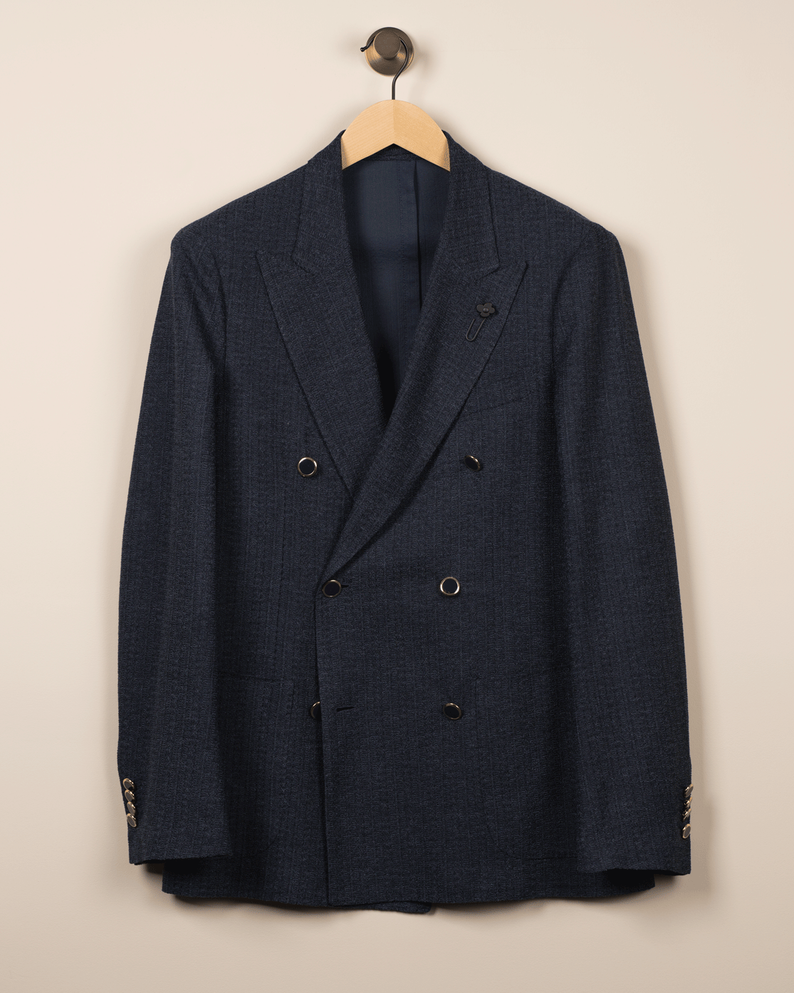 Dobbeltspent uforet jakke - Navy