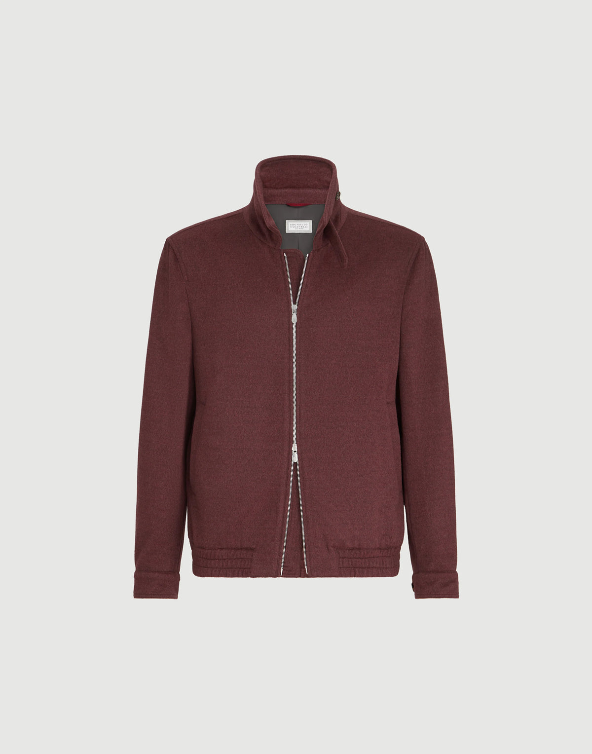 Beaver Cloth Bomber Jacket - Burgunder