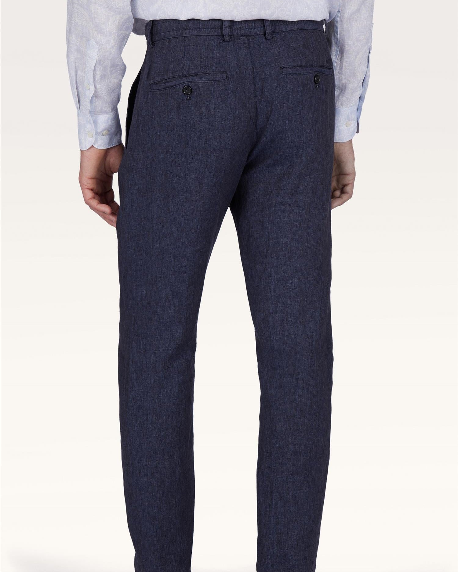 Vasket Lin bukse - Navy