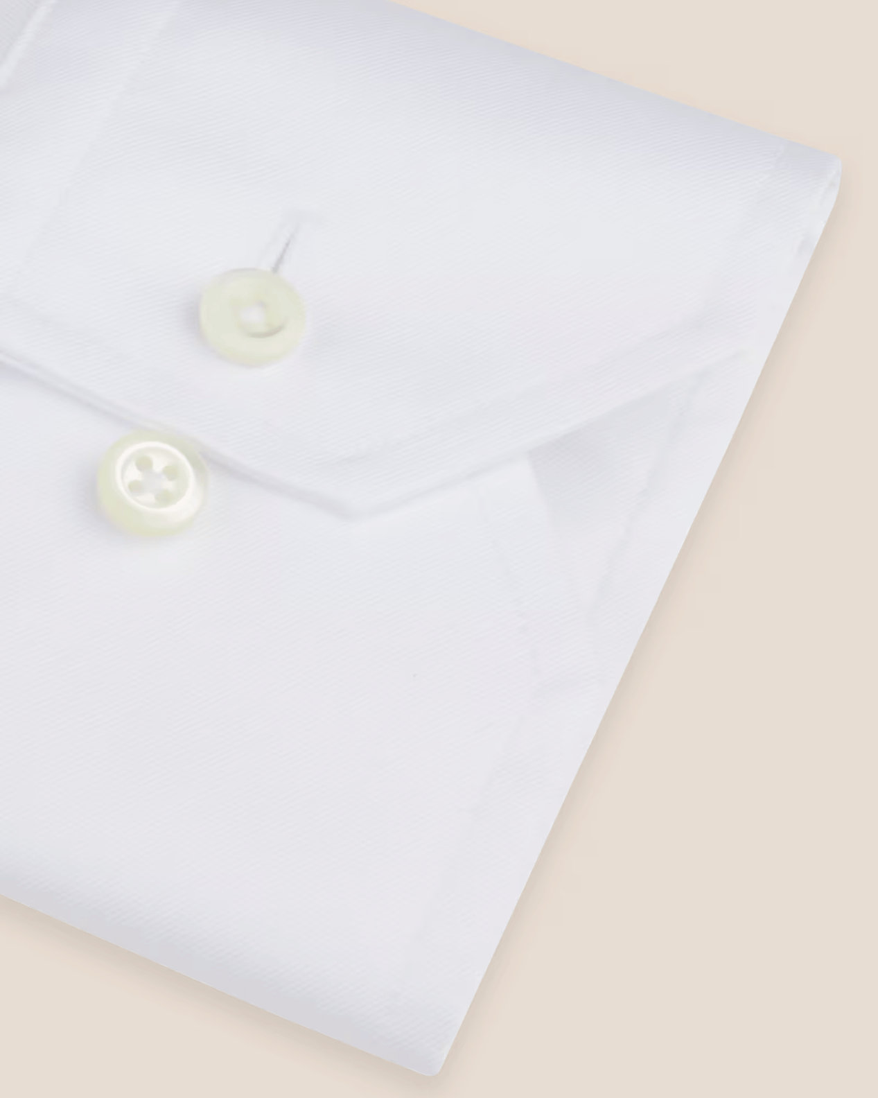 Regular Fit Cotton Twill Skjorte - Hvit