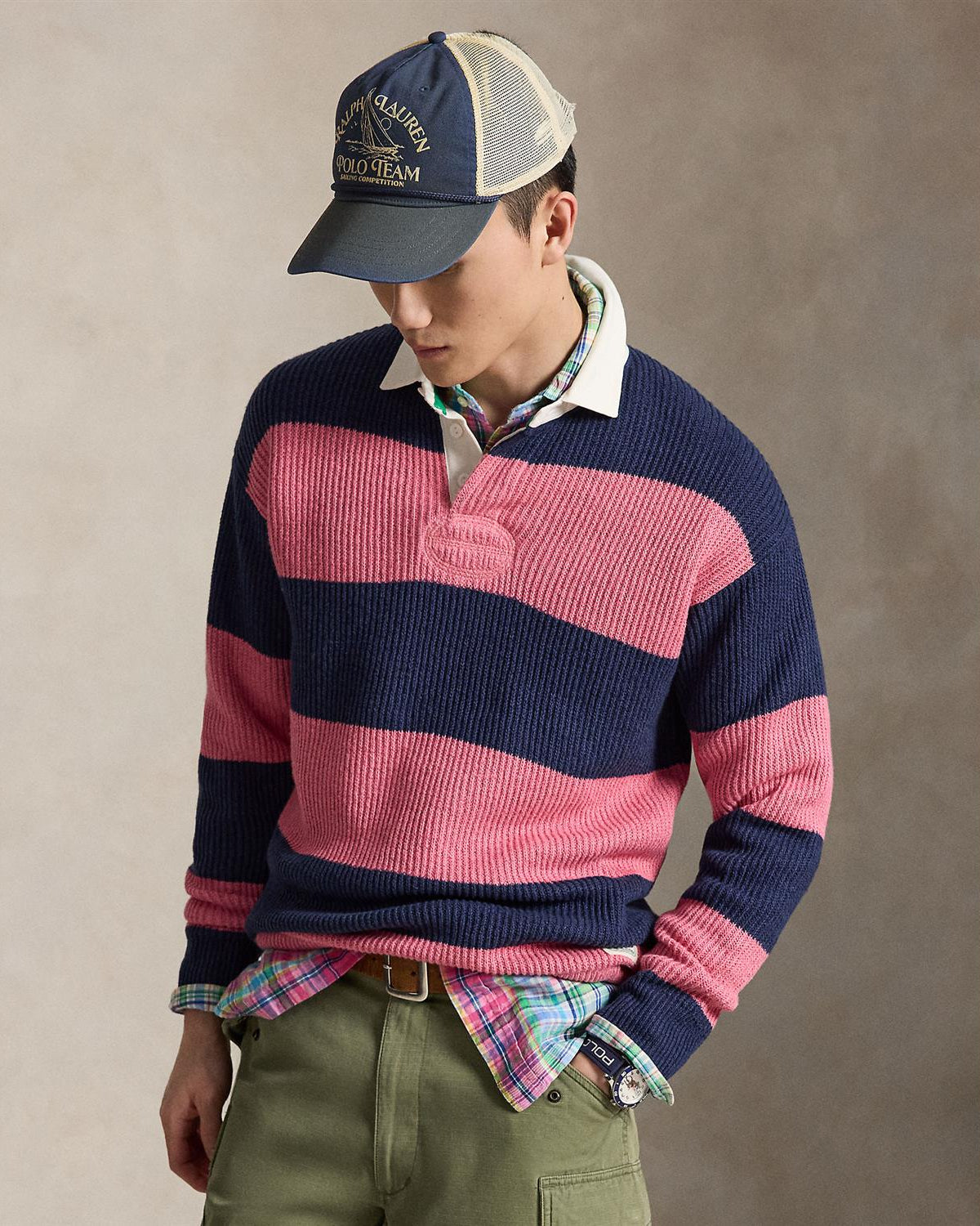 Polo Genser - Rosa/Navy