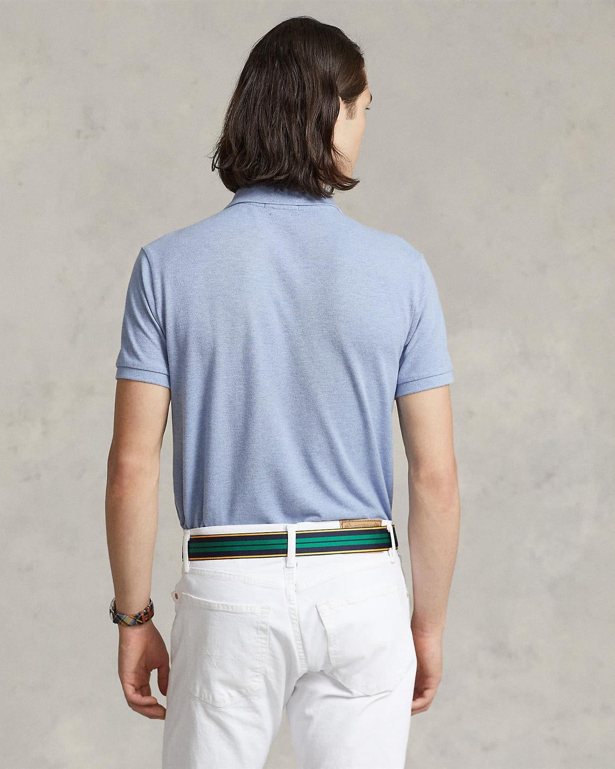 Custom Slim Fit Polo Lyseblå