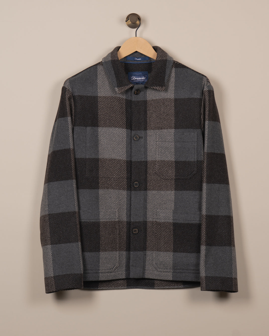 Checked Working Jacket - Brun/grå