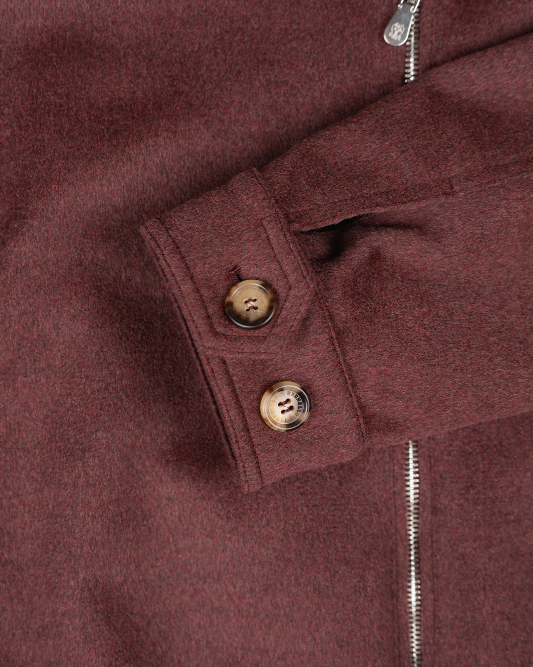 Beaver Cloth Bomber Jacket - Burgunder