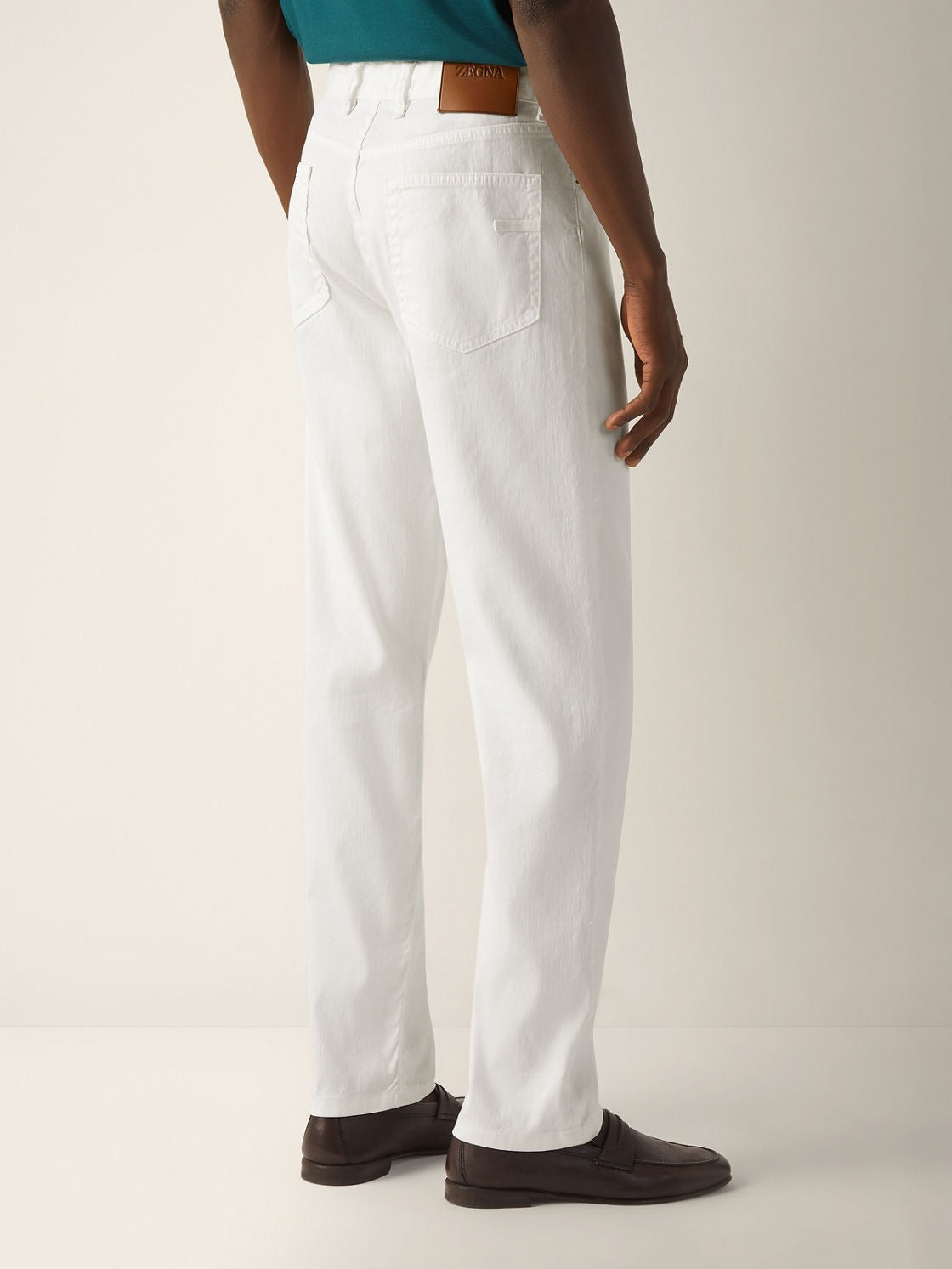 Jeans Lin/Bomull - Hvit