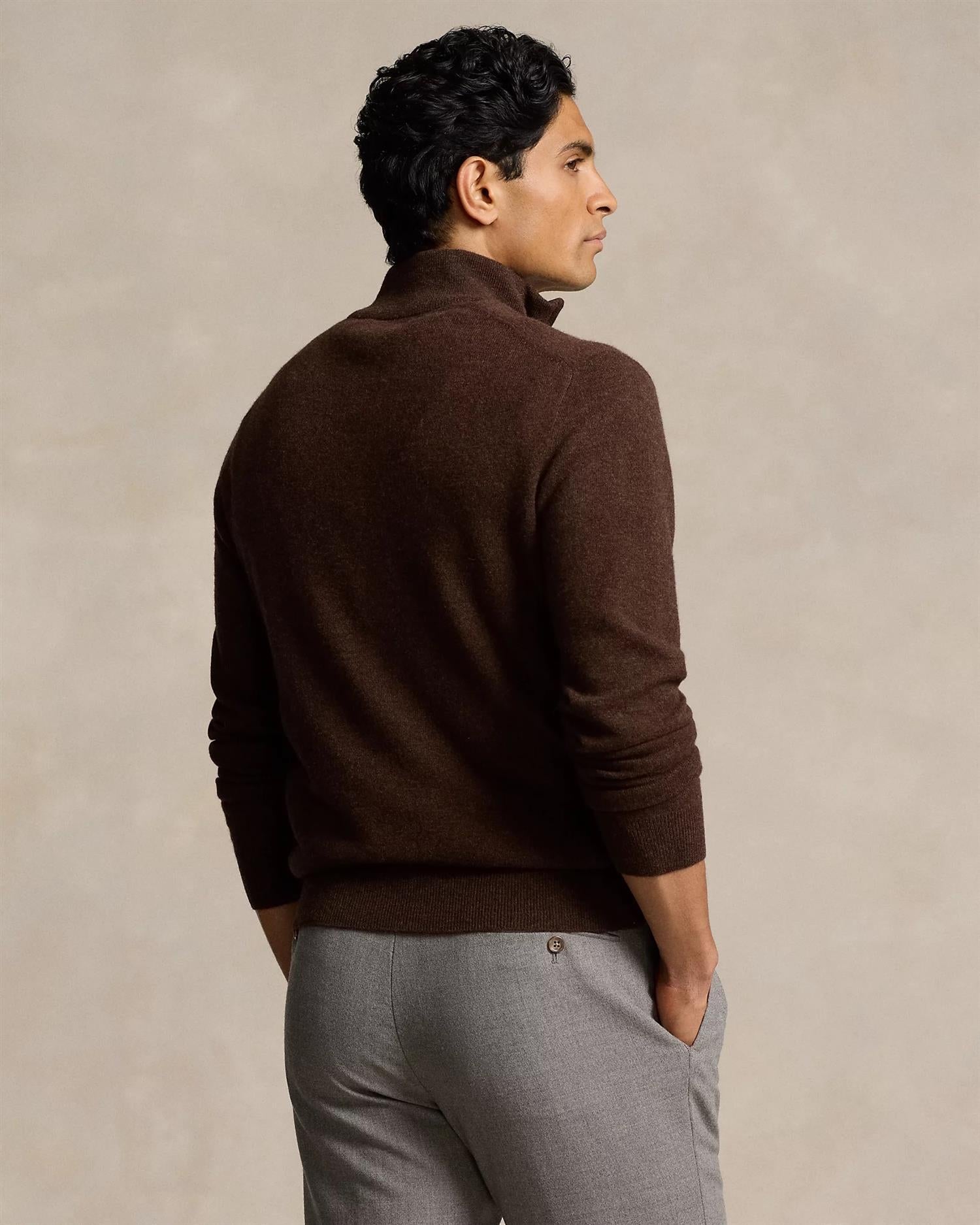 Rustikk Merino Half Zip - Brun