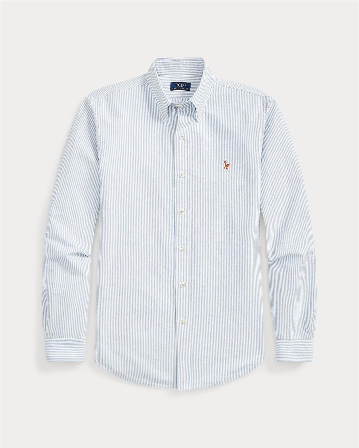 Slim Fit Oxford Shirt Stiped - Blå og hvit