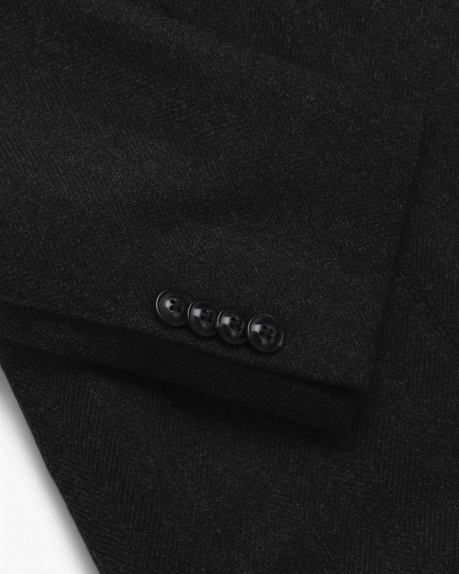 Fiskebensmønstret Jakke - Blå-DRESSLER GMBH-www.gunnaroye.no