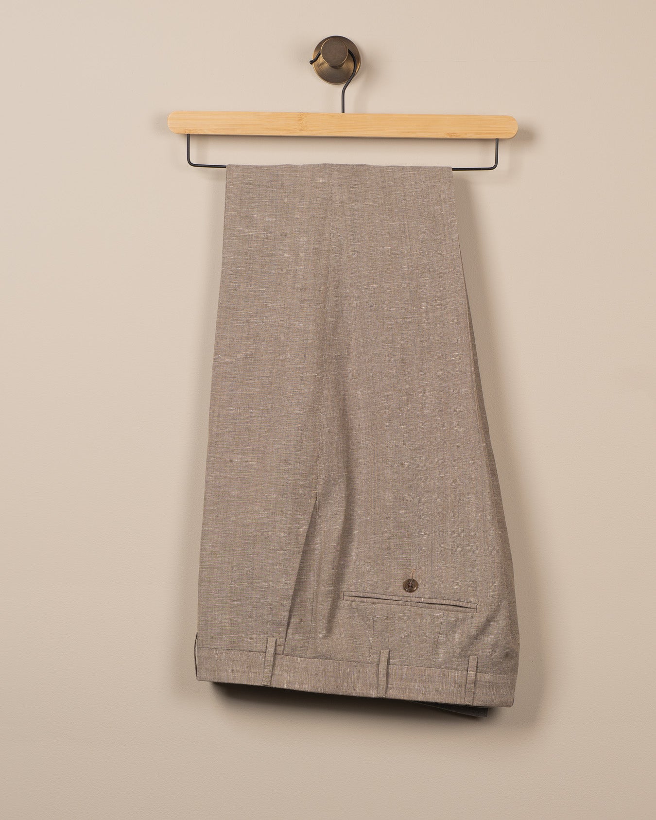 Beige ull & lindress