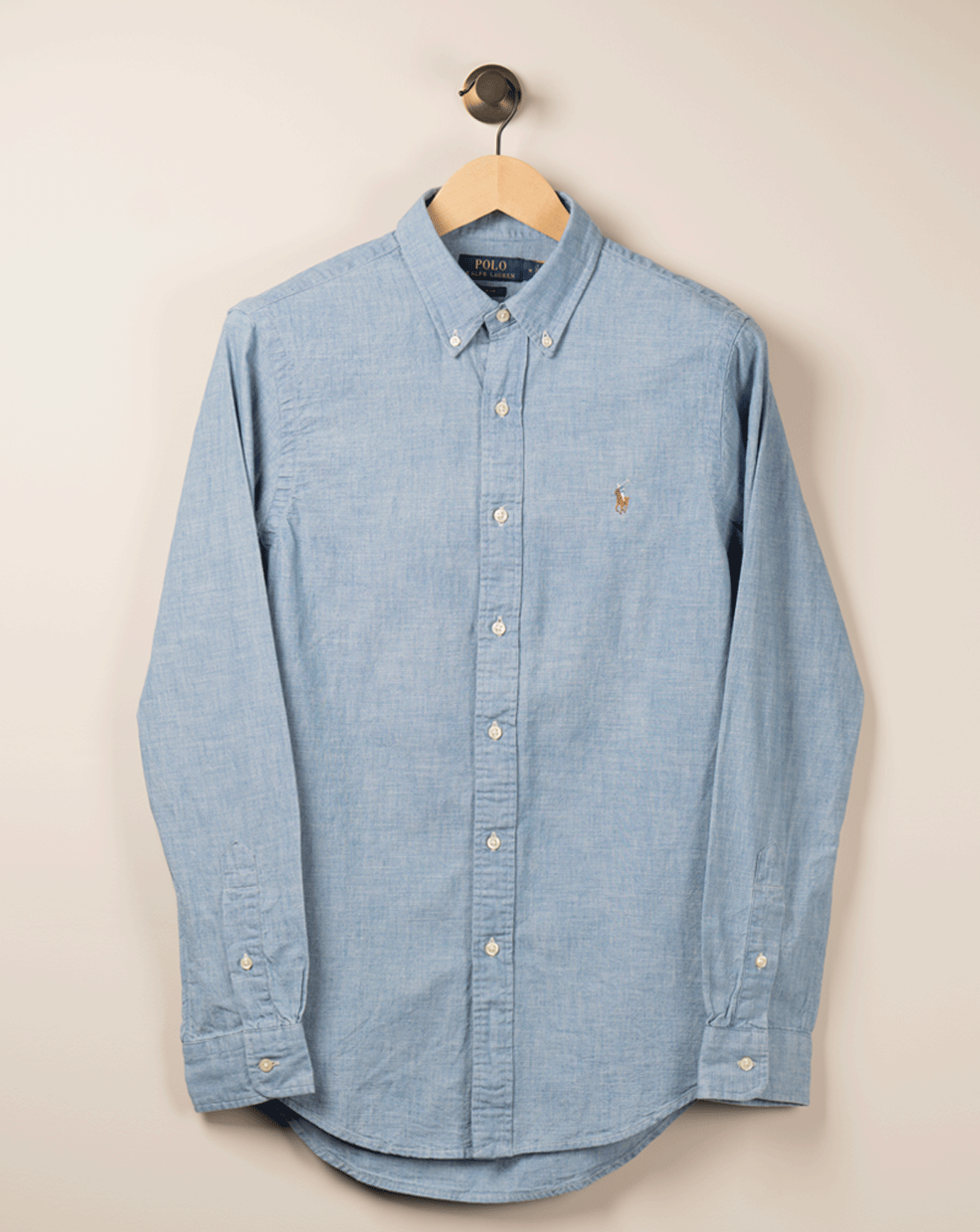 Chambray Skjorte Slim - Blå