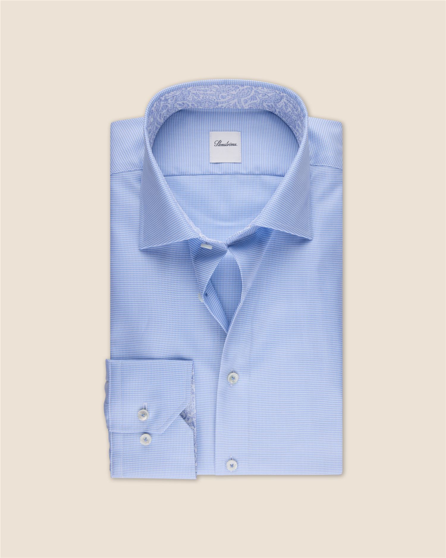 Slimline Rutet Kontrast - Lys blå