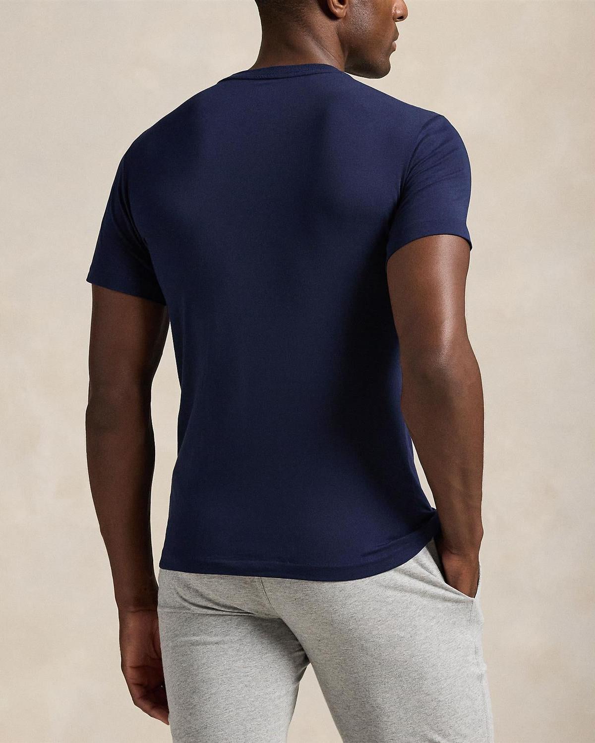 Classic 2 pk Rundhals - Navy