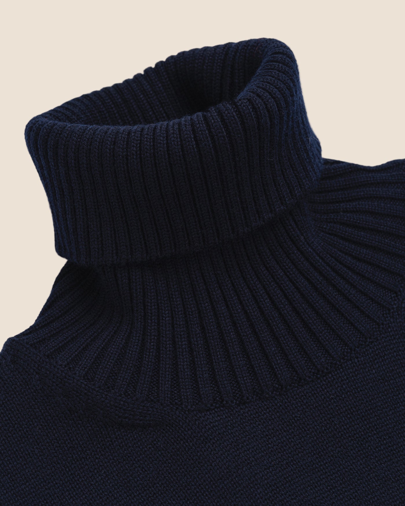 Høyhalset Genser med Stripe - Navy-Paul & Shark-www.gunnaroye.no