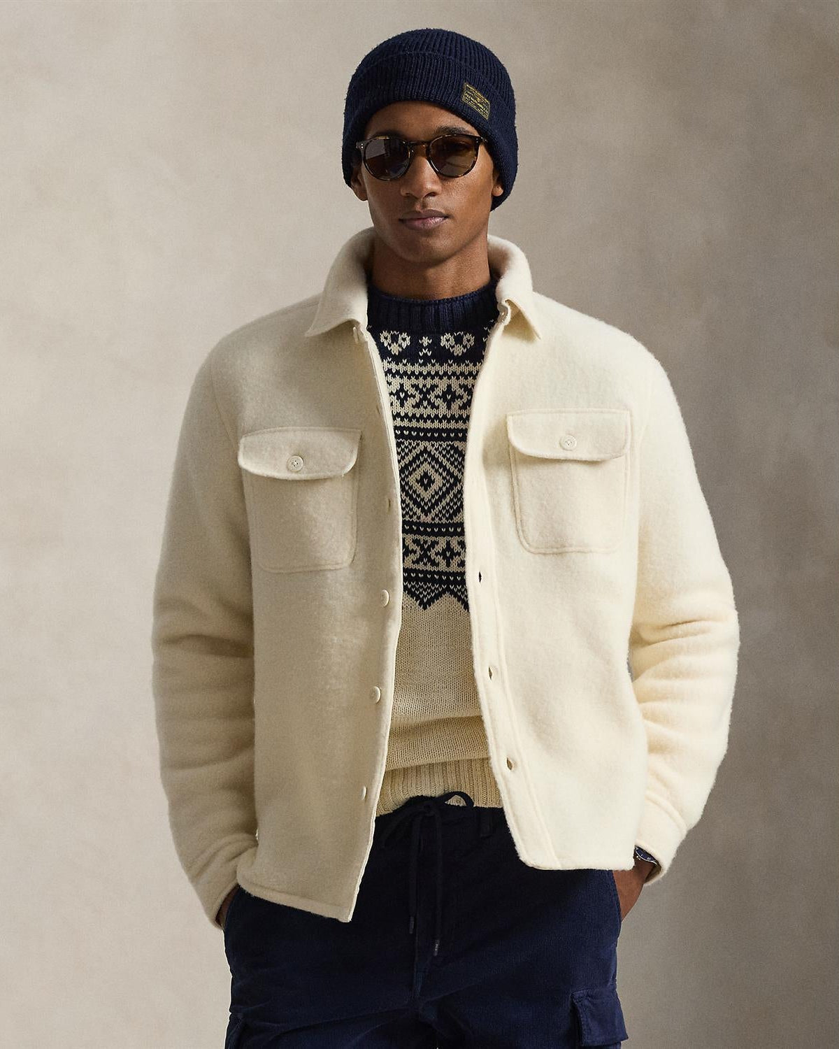 Overshirt Ull - Krem