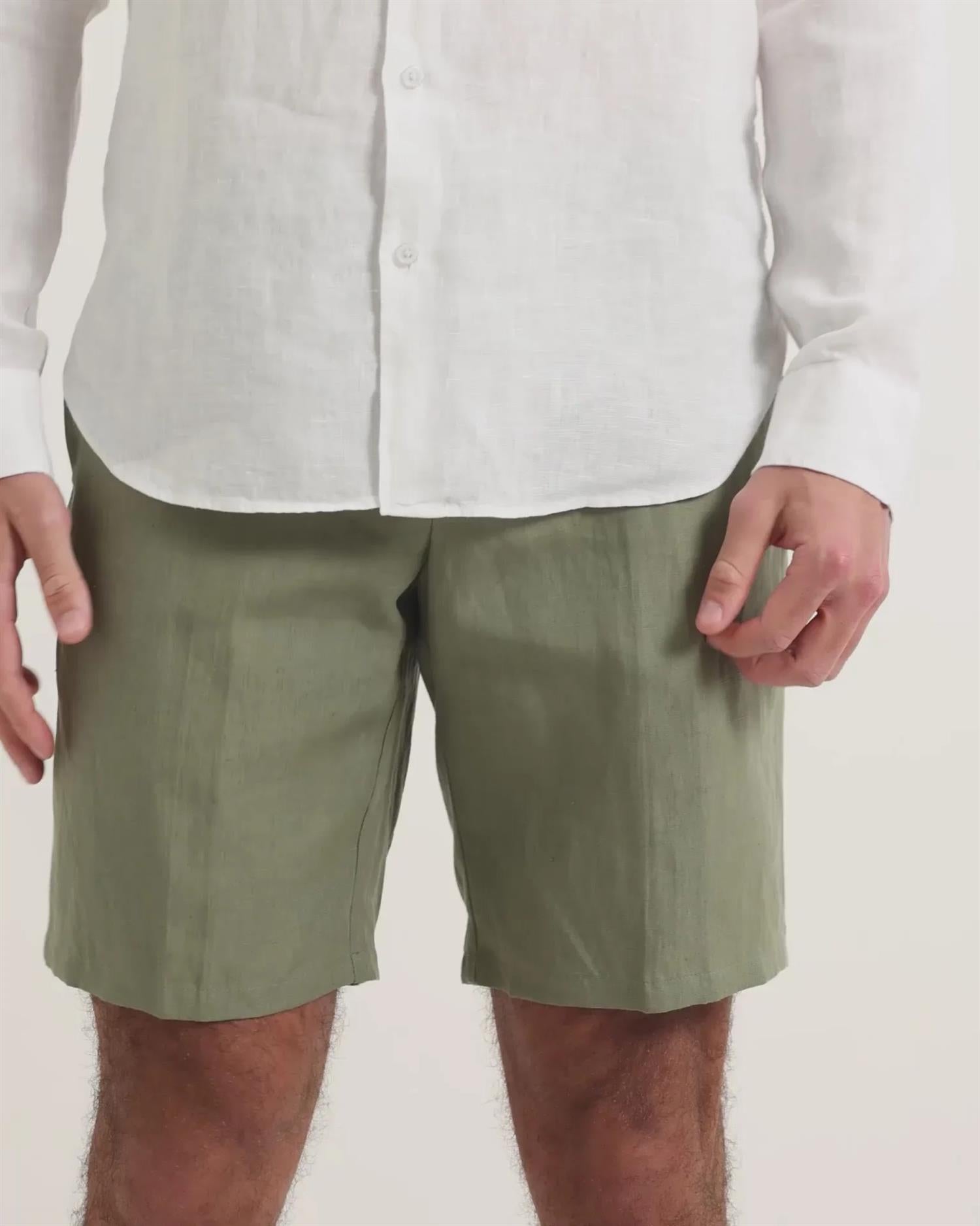 Noewich Linshorts - Grønn