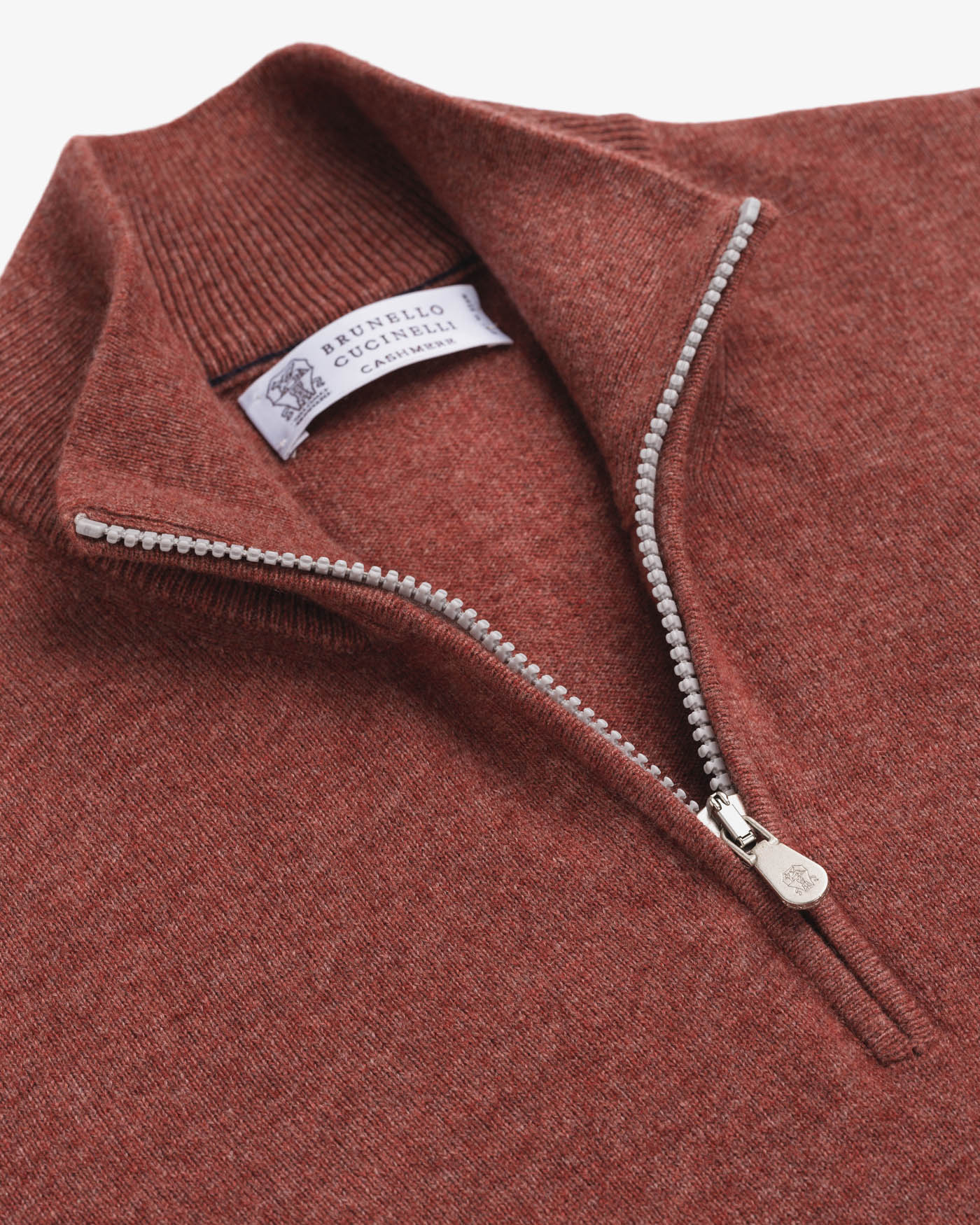 Half-Zip Genser - Rust-BRUNELLO CUCINELLI-www.gunnaroye.no