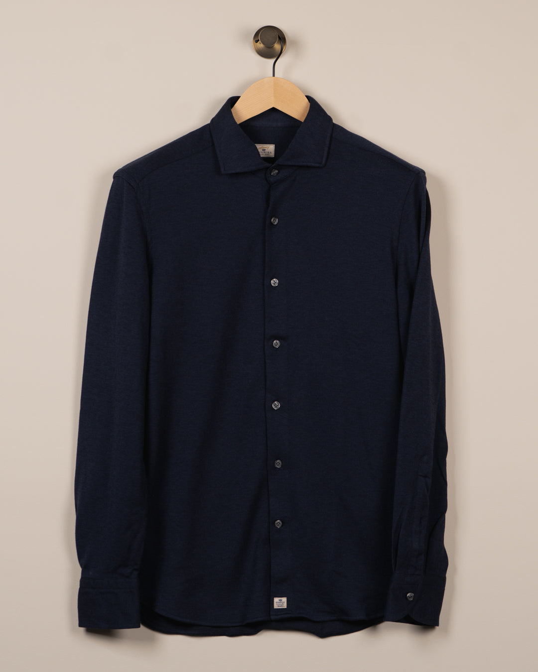 Ensfargete Flanell - Navy