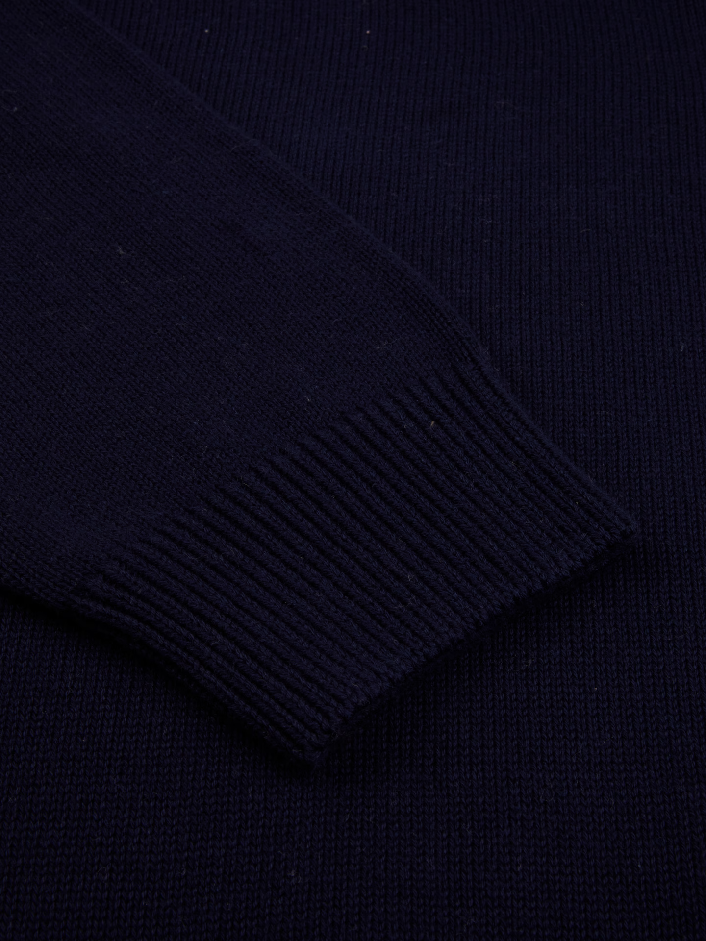 Rundhals Genser Bomull - Navy