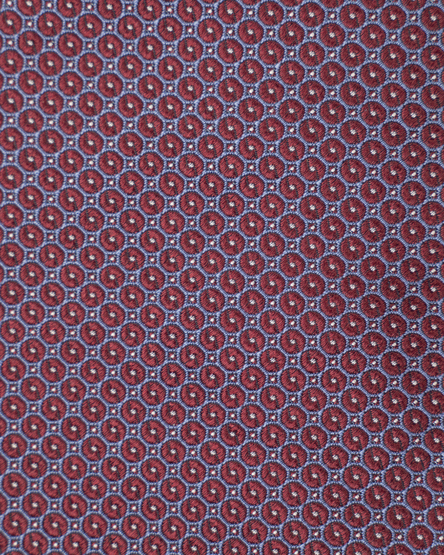 Mønstret Slips - Burgunder