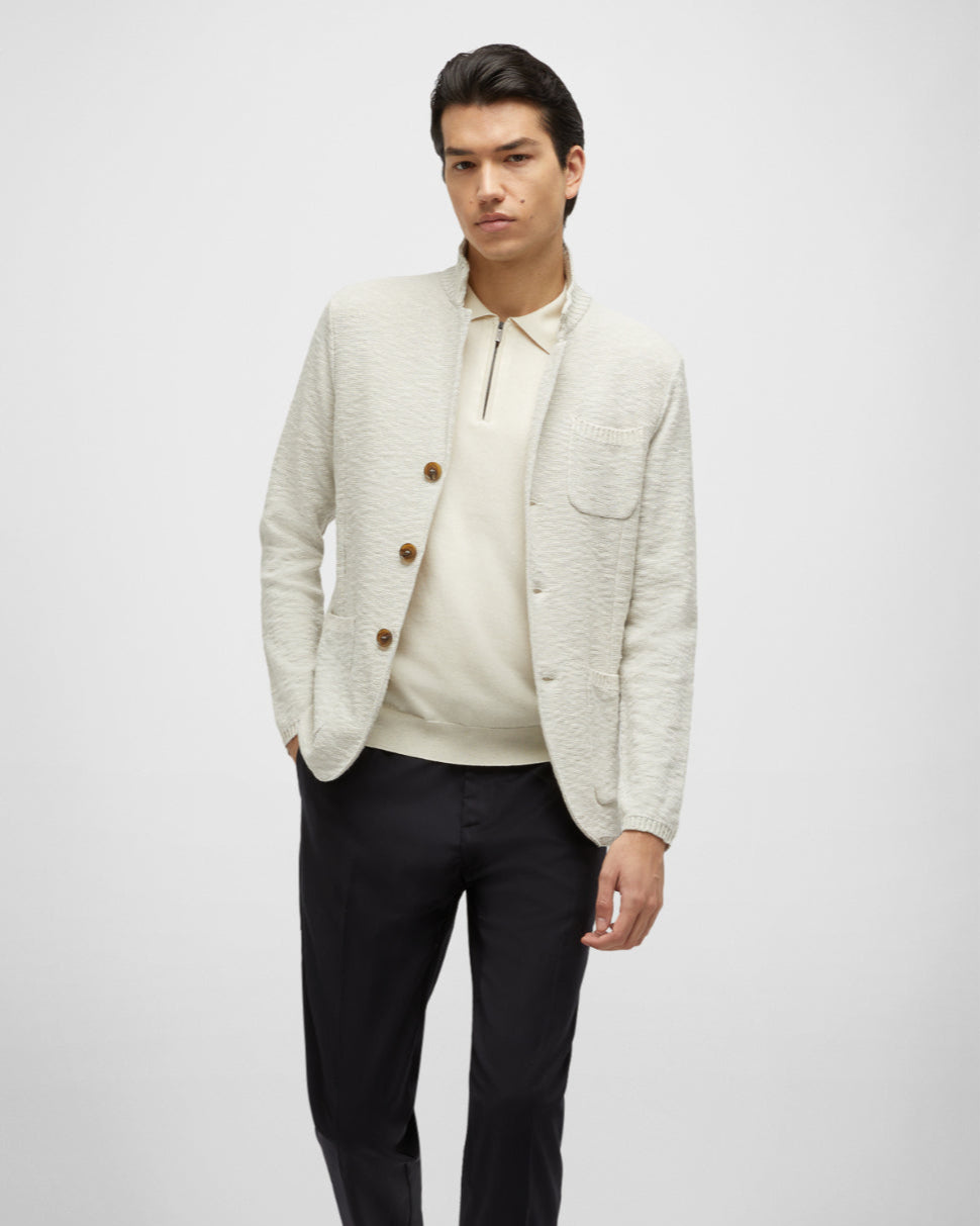 Portofino Strikket Blazer - Krem