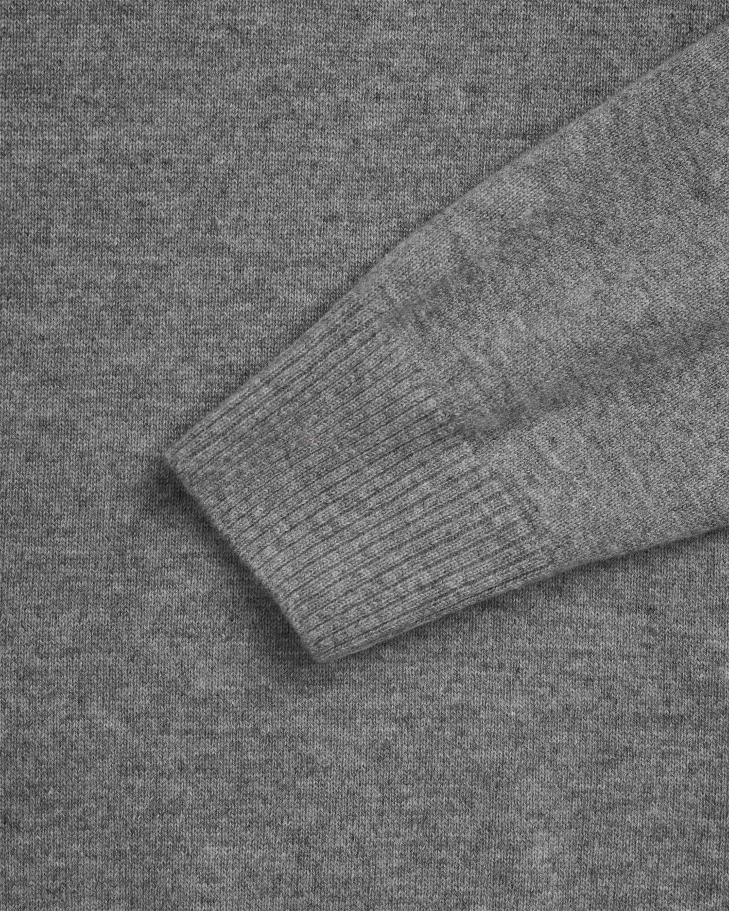 Half-Zip med Kontrast - Mørk grå