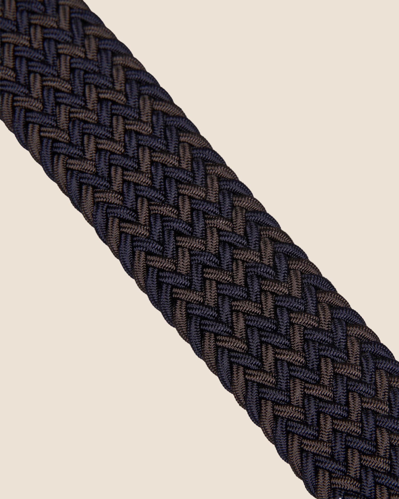 Elastisk Strikkbelte Navy & Brun-Gavazzeni-www.gunnaroye.no