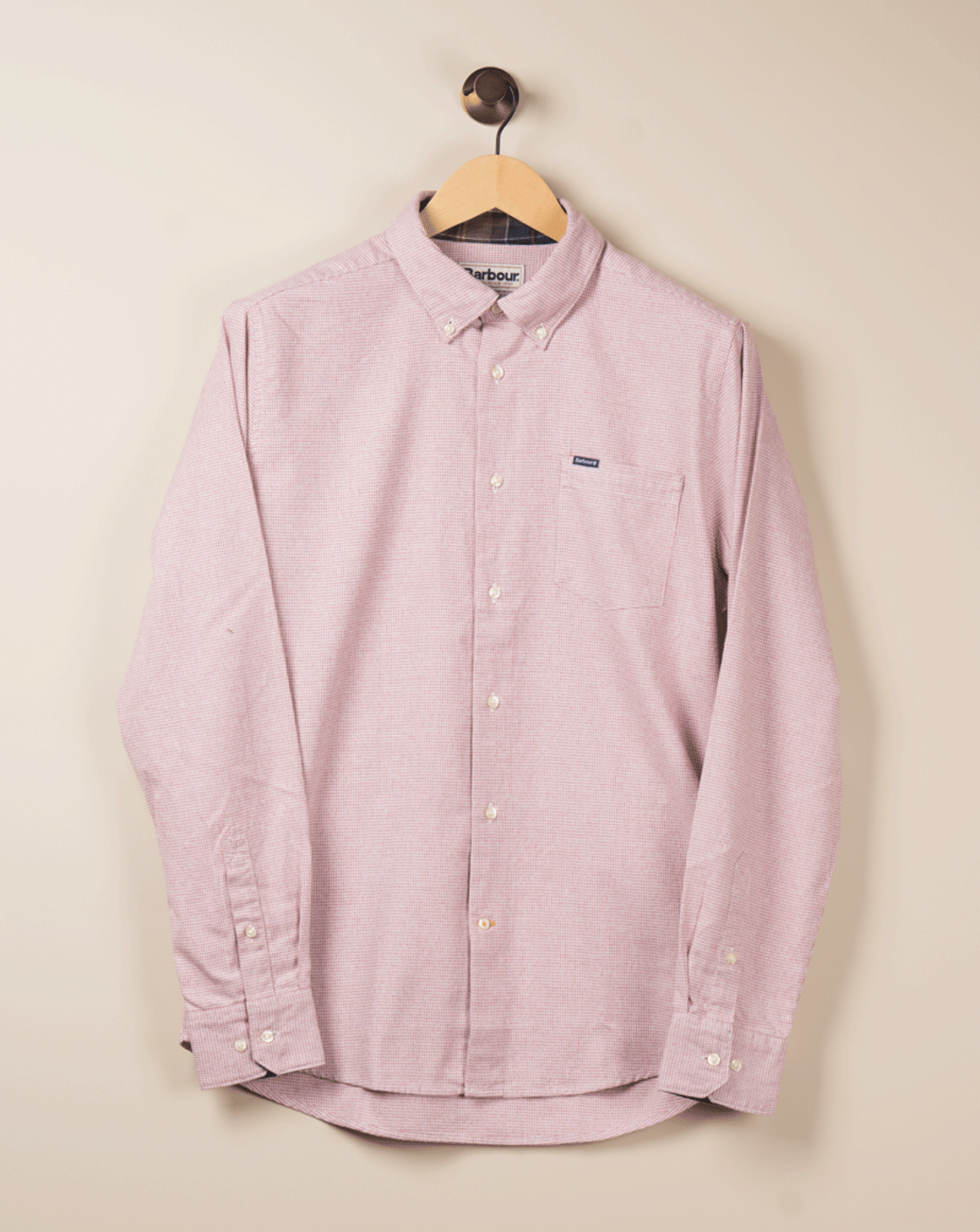 Huntann Rutet Flanell Skjorte - Rosa