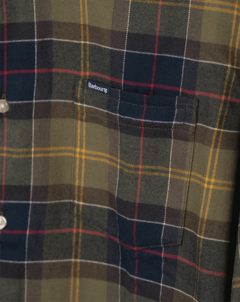 Rutet Flanell Skjorte - Oliven